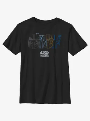 Star Wars The Mandalorian Helmet Logo Youth T-Shirt