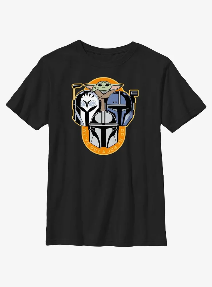 Star Wars The Mandalorian Bounty Hunters We've Got A Job To Do Youth T-Shirt