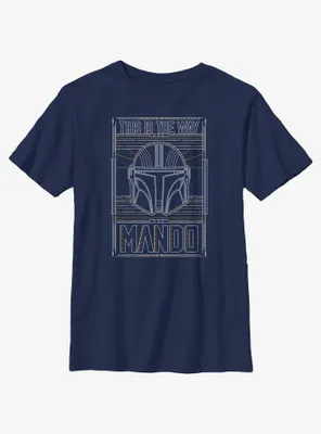 Star Wars The Mandalorian This Is Way Mando Card Youth T-Shirt