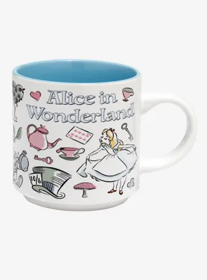 Disney Alice in Wonderland Icons Allover Print Mug