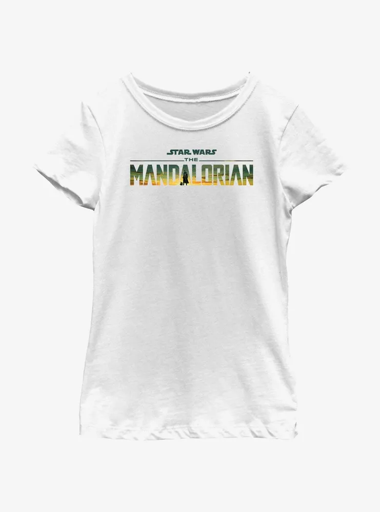 Star Wars The Mandalorian Desert Sunset Logo Youth Girls T-Shirt