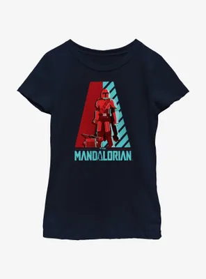 Star Wars The Mandalorian Galaxy's Heroes Logo Youth Girls T-Shirt