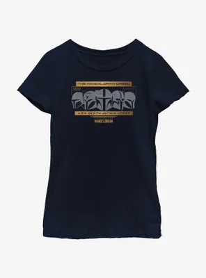 Star Wars the Mandalorian Helmets of Creed Youth Girls T-Shirt