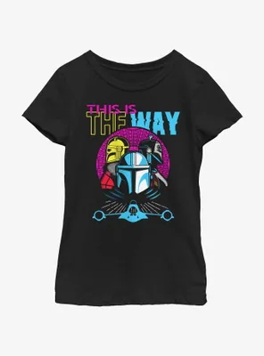 Star Wars The Mandalorian Hyper Sunset This Is Way Youth Girls T-Shirt