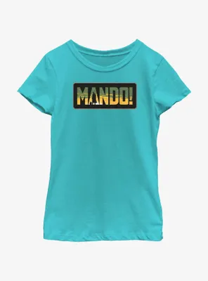 Star Wars The Mandalorian Mando Badge Youth Girls T-Shirt