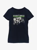 Star Wars The Mandalorian Grunge Mandalorians Lineup Youth Girls T-Shirt