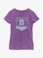 Star Wars The Mandalorian This Is Way Line Art Youth Girls T-Shirt