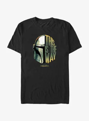 Star Wars The Mandalorian This Is Way Helmet Split T-Shirt