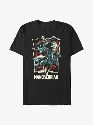 Star Wars The Mandalorian Grunge Rock Poster T-Shirt