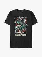 Star Wars The Mandalorian Grunge Rock Poster T-Shirt