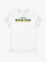 Star Wars The Mandalorian Desert Sunset Logo Womens T-Shirt