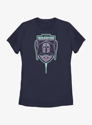 Star Wars The Mandalorian Fierce Warrior Badge Womens T-Shirt