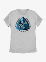 Star Wars The Mandalorian Greatest Warriors Galaxy Womens T-Shirt