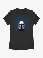 Star Wars The Mandalorian Helmet Schematic Womens T-Shirt