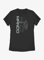 Star Wars The Mandalorian Line Art Mando Head Womens T-Shirt