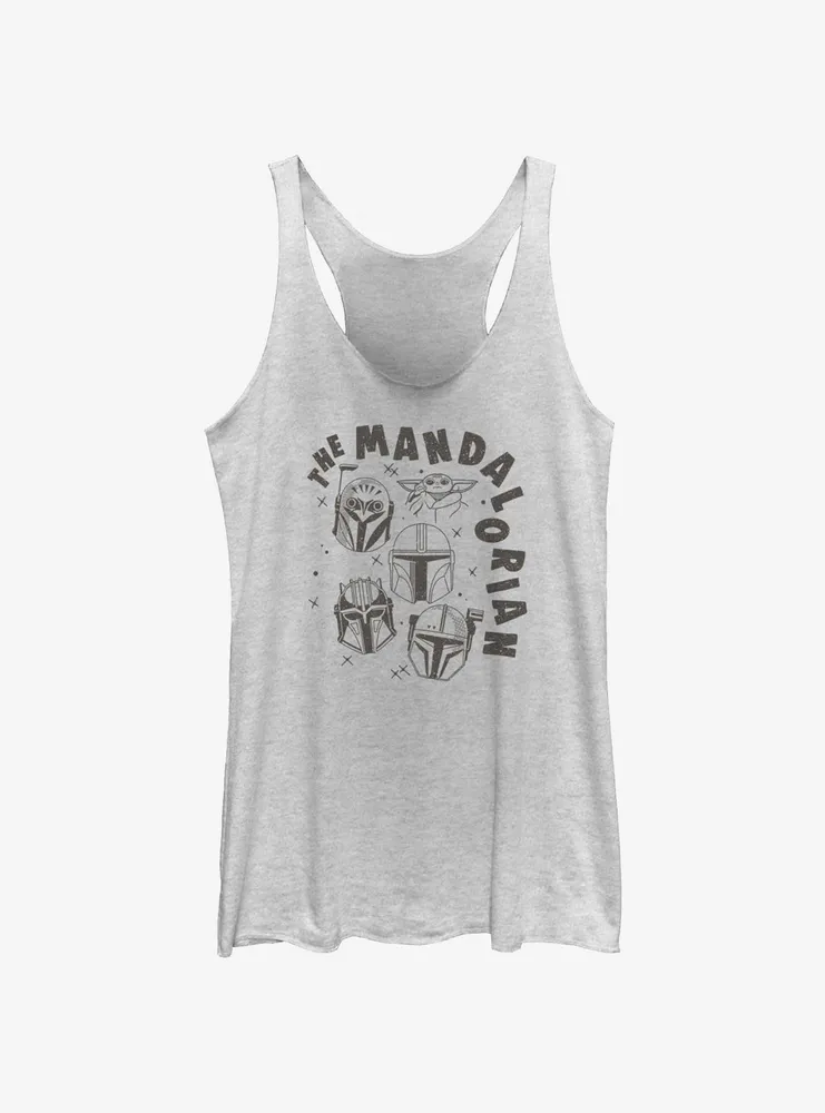 Star Wars The Mandalorian Floating Helmets Womens Tank Top