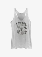 Star Wars The Mandalorian Floating Helmets Womens Tank Top