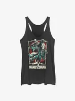 Star Wars The Mandalorian Grunge Rock Poster Womens Tank Top