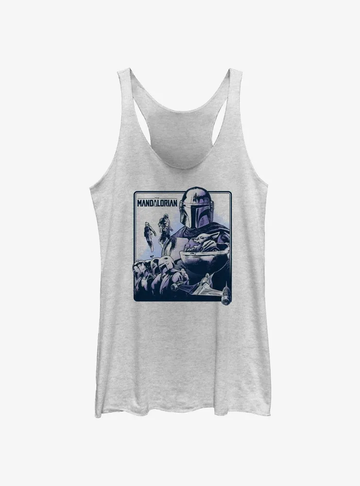 Star Wars The Mandalorian Galaxy's Warriors Poster Womens Tank Top