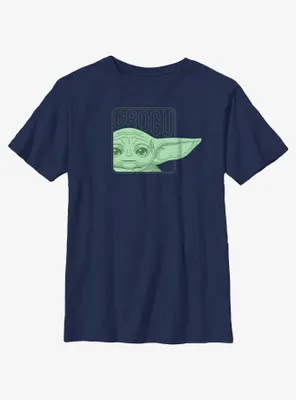 Star Wars The Mandalorian Grogu Happy Ears Youth T-Shirt