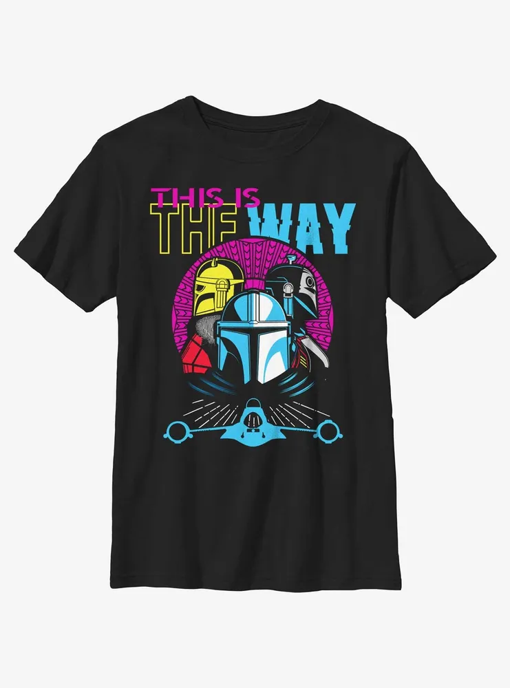 Star Wars The Mandalorian Hyper Sunset This Is Way Youth T-Shirt