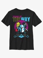 Star Wars The Mandalorian Hyper Sunset This Is Way Youth T-Shirt