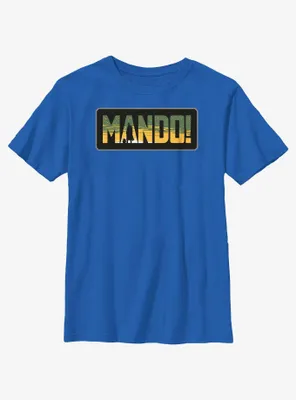 Star Wars The Mandalorian Mando Badge Youth T-Shirt