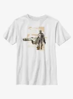 Star Wars The Mandalorian Mando N-1 Starfighter Schematic Youth T-Shirt