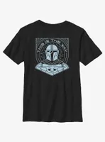 Star Wars The Mandalorian This Is Way Line Art Youth T-Shirt