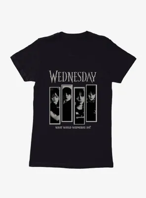 Wednesday What Would Do? Panels Womens T-Shirt
