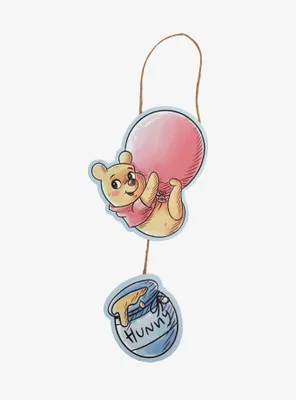Disney Winnie the Pooh Floating Pooh & Hunny Hanging Wall Sign 
