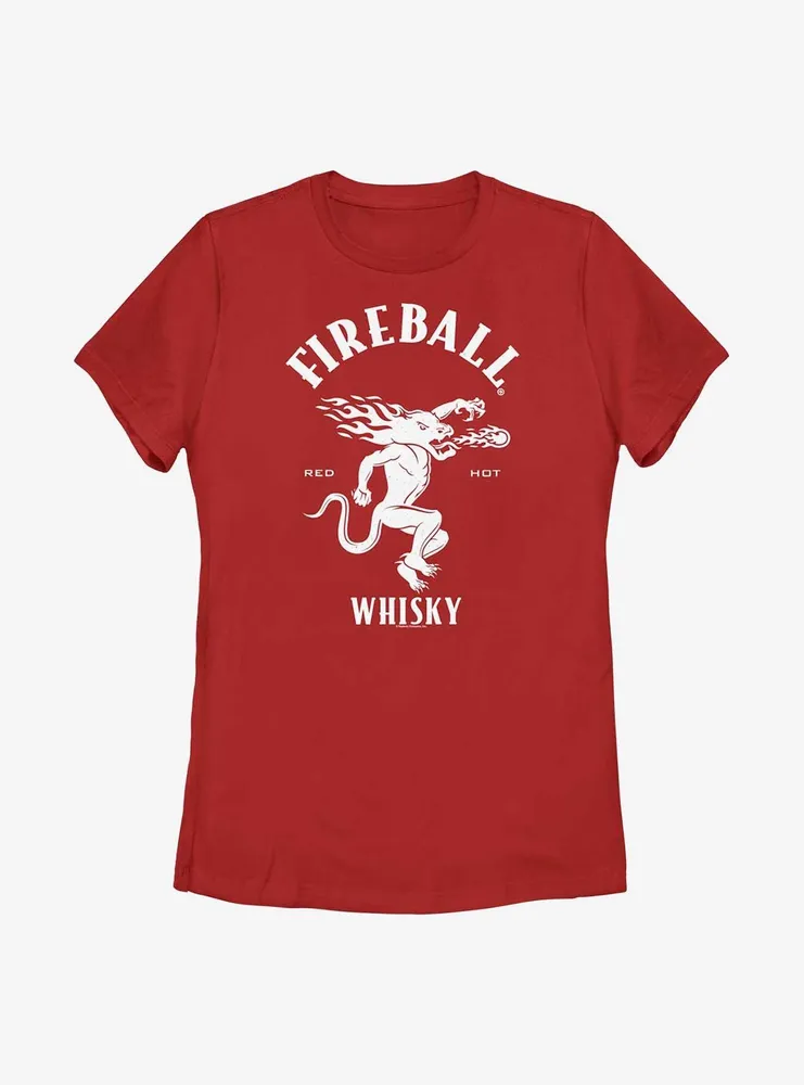 Fireball Whisky Red Dragon Logo Womens T-Shirt