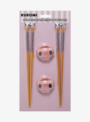 Sanrio Kuromi Chopstick & Rest Set