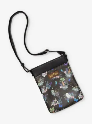 Harry Potter Dark Floral Crossbody Bag