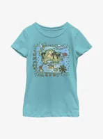 Disney Peter Pan Neverland Map Youth Girls T-Shirt