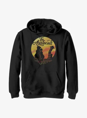 Disney The Aristocats Moon Silhouette Youth Hoodie
