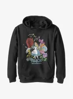 Disney Alice Wonderland Flower Love Youth Hoodie