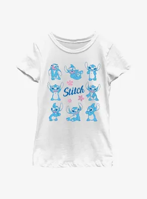 Disney Lilo & Stitch Different Poses Youth Girls T-Shirt