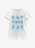 Disney Lilo & Stitch Different Poses Youth Girls T-Shirt