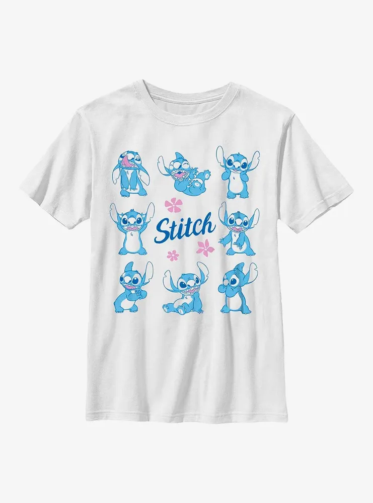 Disney Lilo & Stitch Different Poses Youth T-Shirt