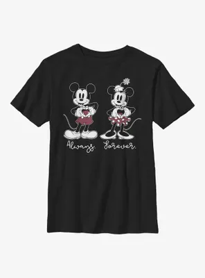 Disney Mickey Mouse & Minnie Always Forever Youth T-Shirt