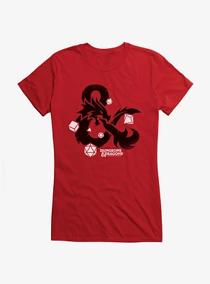 Dungeons & Dragons Dice Set Ampersand Girls T-Shirt