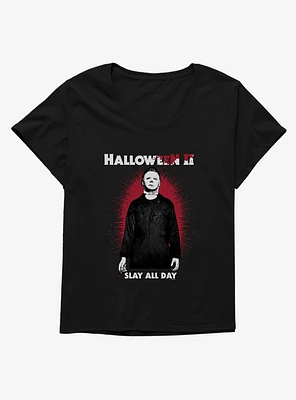 Halloween II Bloody Slay All Day  Girls T-Shirt Plus