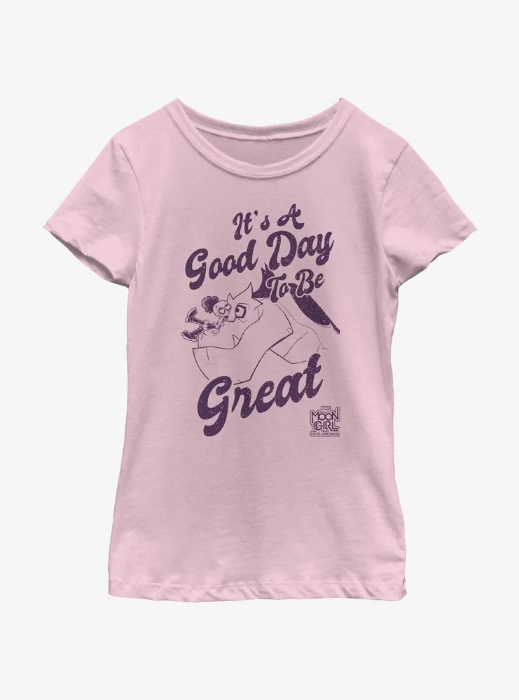 Marvel Moon Girl And Devil Dinosaur Good Day To Be Great Youth Girls T-Shirt