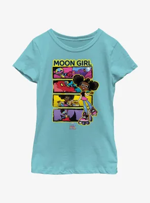 Marvel Moon Girl And Devil Dinosaur Panels Youth Girls T-Shirt