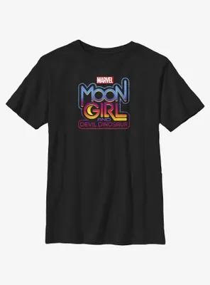 Marvel Moon Girl And Devil Dinosaur Logo Youth T-Shirt