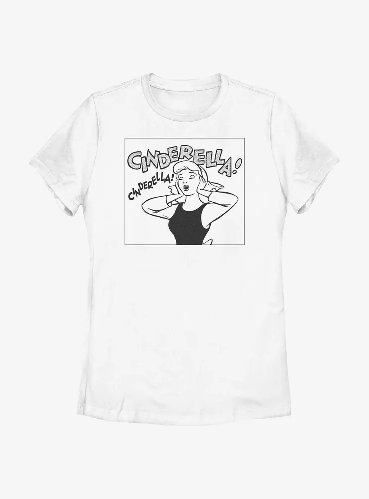 Disney Cinderella Pop Art Style Portrait Womens T-Shirt