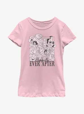 Disney Princesses Happily Ever After Group Youth Girls T-Shirt