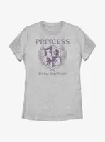 Disney Princesses Follow Your Heart Crest Womens T-Shirt