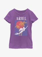 Disney The Little Mermaid Ariel Surf Style Silhouette Youth Girls T-Shirt